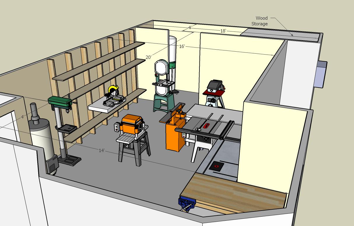 Small Woodworking Shop Layout Plans
